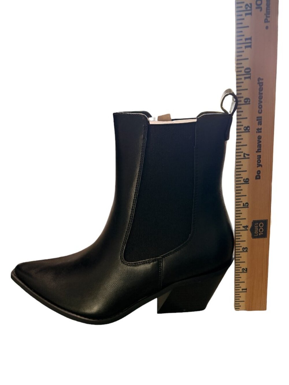 Ophelia Roe Black Chelsea Pointed Toe Ankle Boot Womens 9 - Picture 8 of 11